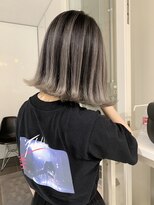 アライブ ハラジュク(ALIVE harajuku) 【ALIVE】ボブバレイヤージュホワイトグレー