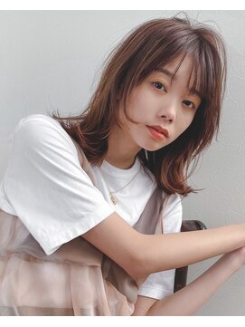 アリュウル 表参道(ALLURE) 鎖骨レイヤー ミディアム シースルー ブリーチなし 東垂水