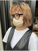 ブリーチパーマ ボブパーマ 酸性パーマ 担当山中