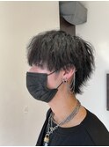 【カットで横顔が決まる】ナチュラルウェーブマッシュウルフ
