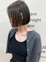 【morio札幌】札幌ミニボブ　大人かわいい黒髪ぱつっとボブ