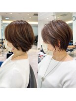 バンプ ギンザ(BUMP GINZA)&nbsp;くびれショート/マロンブラウン/大人ショートボブ／山口