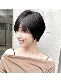 20代30代40代/アッシュブラック/黒髪/くびれショート/表参道