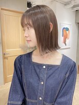 ローレン(LOREN)&nbsp;ミルクティーベージュぷつっとボブケアブリーチ 梅田