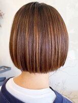レポヘアー(Repos hair)&nbsp;20代30代40代大人可愛いハイライト立体感ショートボブブラウン