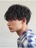 センターパートウルフカットシャドウパーマニュアンスパーマ