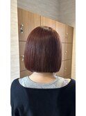 ボブ/レッドオレンジカラー