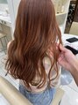 アミ 八王子(amie) オレンジカラー×ロング　　暖色めちゃくちゃかわいいです！