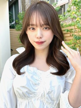 ミラリー トウキョウ(Mirareee Tokyo) 20代30代40代◎前髪パーマグレーベージュレイヤーロング黒髪