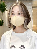 外ハネボブフェイスフレーミングミルクティーベージュ