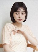 前髪あり/ボブ/シースルーバング/流し前髪/顔まわりカット