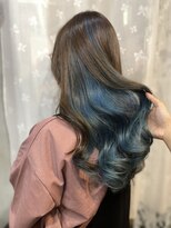 ヲタクに美容室は難しい。&nbsp;グレージュ×ターコイズブルー