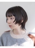 ショートウルフ/フェイスレイヤー/ベージュ/ワイドバング/豊橋
