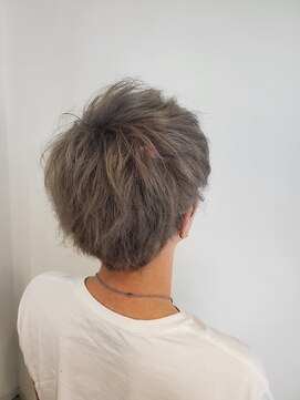 エンヴィー コウベ(ENVY KOBE) 【刈り上げセンターパート】シルバーグレー