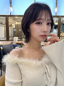 ロンドアベニール 北千住(Lond avenir) オリーブグレー/レイヤーカット/黒髪/マロンベージュ/北千住