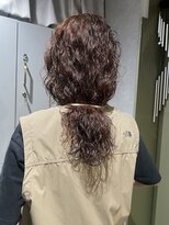 リラス 博多(rilas)&nbsp;スパイラルパーマ　ブラウンカラー　セット簡単　パーマスタイル