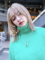 ギークス(GEEKS)&nbsp;【GEEKS渋谷】ブリーチリタッチホワイトベージュ/ハッシュカット