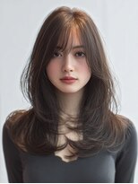 ダル 渋谷/表参道(DAL.)&nbsp;大人ヘーゼルベージュ顔周りレイヤーシースルーバング