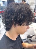 渋谷/波巻きスパイラルパーマ/メンズミディアム