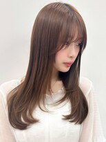 ソア 渋谷(soar) 酸性ストレート髪質改善夏カラーレイヤーカット顔周りカット