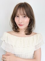 ビーチ(BEACH)&nbsp;★前髪あり韓国レイヤーボブミルクブラウンくびれヘアヨシンモリ