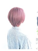 ハイトーンピンク ショート     KAI