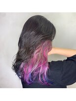 オースト ヘアー ステラ 新宿店(Aust hair Stella)&nbsp;インナーユニコーン カラー×ダークグレー