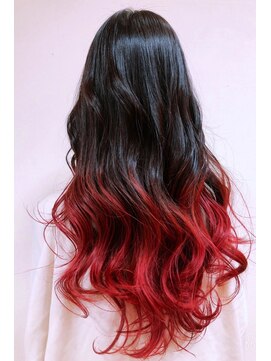 ヘアー ステージ ギヴ HAIR STAGE Give 弁天町店 black × dark cherry