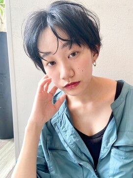 ケーツー あべのキューズモ－ル店(K-two) [K-two]ネイビーカラー 抜け感ヘア 黒髪[天王寺/阿倍野]