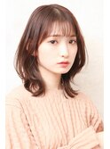 エギョモリ　ローレイヤー　クビレミディアム　シースルーバング