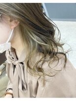 カプア 仙台駅前店(Kapua)&nbsp;20代30代伸ばしかけインナーカラーアッシュベージュケアブリーチ