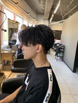 アイズ 海老名(AIZU) 波巻きパーマ センターパート 波巻きスパイラルパーマ