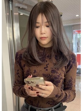 サイン 渋谷(SIGN) イヤリングカラーマッシュウルフツヤ髪スタイルブルージュ