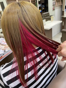 スタイルクリエイター 牛久店(Style Creator) ダブルカラー ベージュ×ピンク