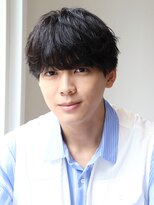 ネイビー(NAVY)&nbsp;大人シースルーマッシュ  ナチュラル束感