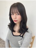 レイヤーカット×オリーブブラック