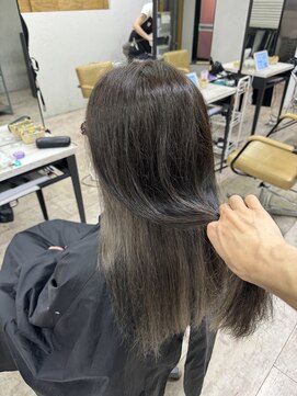 アジールヘア 所沢プロペ通り店(agir hair) ミルクティーグレージュインナーカラー前髪イメチェン所沢韓国