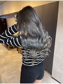 ナチュラルバレイヤージュ、ハイライト、グレージュ、レイヤー