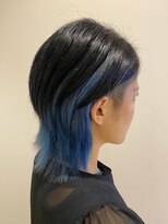 ニシオギ ヴォイス 西荻窪店(nishiogi voice) レイヤーウルフ×インナーカラー ブルー/青/髪質改善Tr