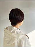 松山市/20代/30代/40代/ワインレッド×ショートスタイル