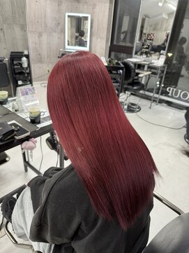 ワンズミラー 海老名店(ONE's MIRROR) 髪質改善トリートメントで艶々サラサラ、レッドカラー♪