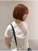 顎ラインボブ×アプリコットオレンジ