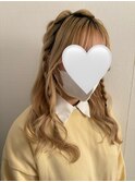 ヘアセット 編み込みアレンジ