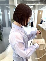 コンティロミー(CONTI ROMMY.) 大人ボブ◎ナチュラルブラウン内巻きボブ前髪あり20代~50代