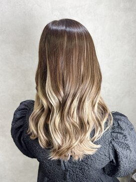 ルノン(LUNON) 暗めカラーグランマッシュデザインカラーフェイスフレーミング