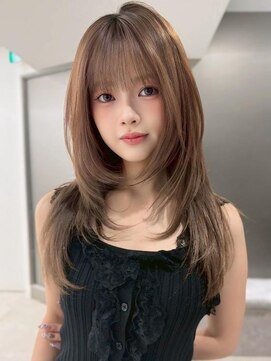 サンドレオ 新宿店(sand Leo) ラベンダーミルクティー/オリーブグレー/ブリーチなし/ショート