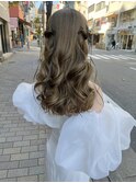 ハーフアップスタイル