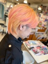 ヘア メイク ココ(hair make coco)&nbsp;ブリーチ★ピンク×イエロー★
