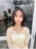 ショコラブラウン　透明感カラー　ブリーチ無しカラー　