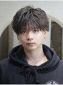 ラウンドマッシュ/シースルーフェザー/フェザーショート